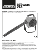 Draper Petrol Vacuum/Blower, 25.4cc Handleiding