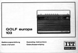 ITT SCHAUB-LORENZ GOLF EUROPA 103 de handleiding
