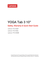 Lenovo YOGA Tab 3 10” YT3-X50F Safety, Warranty & Quick Start Manual
