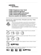 Avaya T7000 Telephone Handleiding