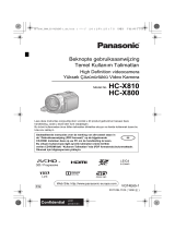 Panasonic HC-X800 de handleiding