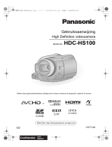 Panasonic hdc hs100 hd camcorder de handleiding