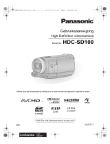 Panasonic hdc sd100ebk hd camcorder de handleiding