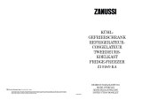 Zanussi ZI918/9KA Handleiding
