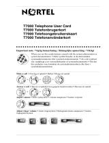 Nortel Networks Cordless Telephone T7000 Handleiding
