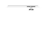 Olivetti ETP 630 de handleiding