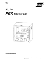 ESAB A6 PEK Control Unit Handleiding