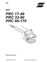 ESAB PRC 17-49, PRC 33-90, PRC 60-170 - A21 PRC 17-49, A21 PRC 33-90, A21 PRC 60-170 Handleiding