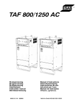 ESAB TAF 800 / TAF 1250 Handleiding