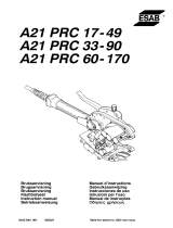 ESAB A21 PRC 60-170 Handleiding