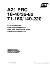 ESAB A21 PRC 36-80 Handleiding