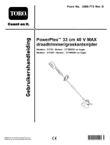 Toro PowerPlex 33cm 40V MAX String Trimmer/Edger Handleiding