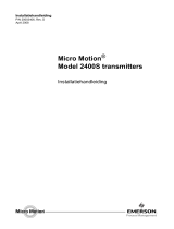Micro Motion Model 2400S Installatie gids