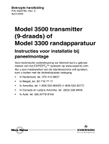 Micro Motion Model 3500 transmitter 9-draads of Model 3300 randapparatuur Installatie gids
