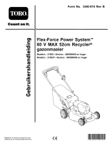 Toro Flex-Force Power System 60V MAX 52cm Recycler Lawn Mower Handleiding