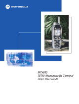 Motorola TETRA MTH800 Handleiding