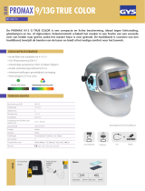 GYS LCD PROMAX 9-13 G SILVER HELMET Data papier