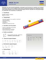 GYS 54 DISSIMILAR ELECTRODES - 312R - Ø2.5 (PLASTIC CASE) Data papier