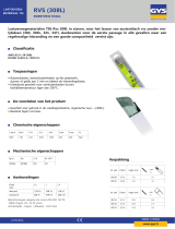GYS TIG FILLER RODS (x60) - STAINLESS STEEL (308L) Ø1.6 - 330mm (BLISTER) Data papier