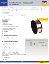 GYS MAG WIRE EXCELLIUM STEEL Ø1.0 - PLASTIC REEL S300 15kg - ER70S-6 Data papier