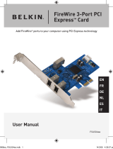 Belkin CARTE FIREWIRE 3-PORT PCI EXPRESS #F5U504 de handleiding