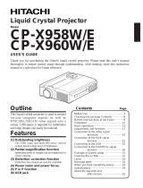 Hitachi CP-X958E Handleiding