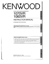 Kenwood 1070VR Handleiding