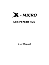 X-Micro Tech. Slim Portable HDD Handleiding