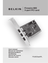 Belkin CARTE PCI FIREWIRE 800, 3 PORTS #F5U623 de handleiding