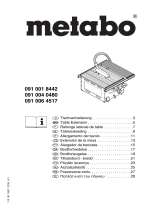 Metabo Table SIDE EXTENSION PK/PKF 255 Handleiding