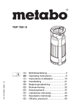 Metabo Tauchdruckpumpe TDP 7501 S Handleiding
