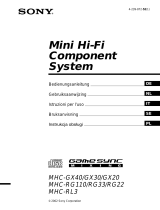 Sony MHC-RG22 de handleiding