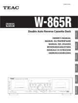 TEAC W-865R Handleiding