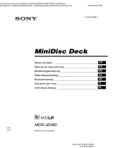 Sony MDS-JE480 de handleiding