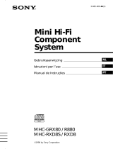 Sony MHC-RXD8 Handleiding