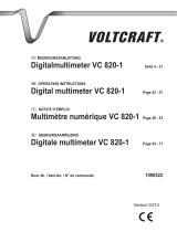 VOLTCRAFT VC 820-1 Operating Instructions Manual
