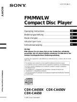 Sony CDX-CA650 de handleiding