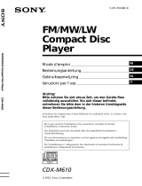 Sony CDX-M610 de handleiding