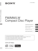 Sony cdx gt740ui de handleiding