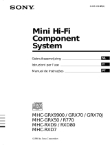 Sony MHC-GRX70 de handleiding