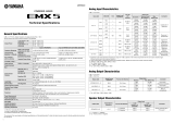 Yamaha EMX5 Powered Mixer Specificatie