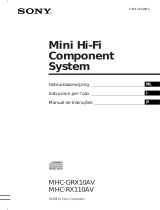 Sony MHC-GRX10AV Handleiding