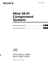Sony MHC-R500 Handleiding