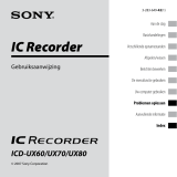 Sony ICD-UX60 Handleiding