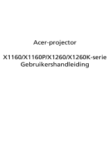 Acer X1160 Gebruikershandleiding