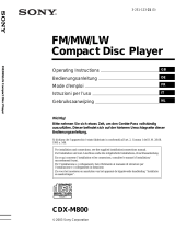 Sony CDX-M800 de handleiding