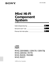 Sony MHC-GRX50 Handleiding