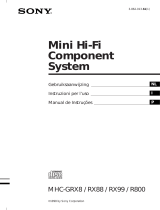 Sony MHC-RX88 Handleiding