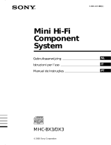 Sony MHC-DX3 de handleiding