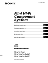 Sony MHC-RG40 de handleiding
